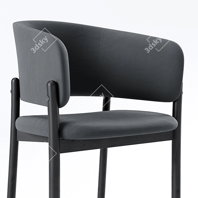Elegant RC Barstool 3D model image 2