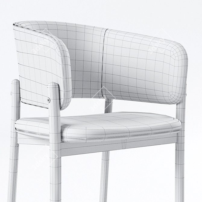 Elegant RC Barstool 3D model image 3