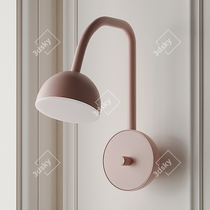 Blush Wall Sconce: A Touch of Elegance 3D model image 6