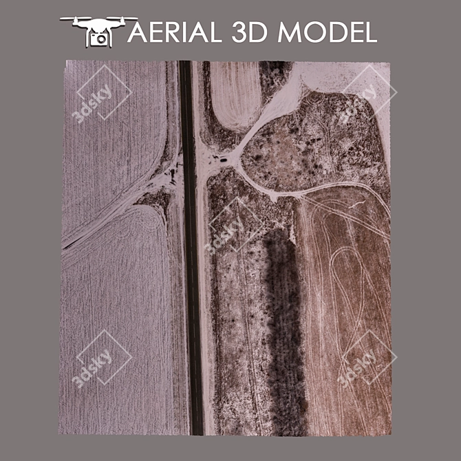 Aerial Topography Scan: Detailed 3D Model 3D model image 3