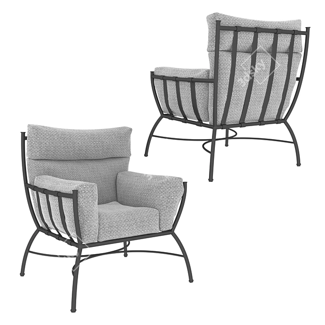 Majestic Majorca Lounge Chair 3D model image 2