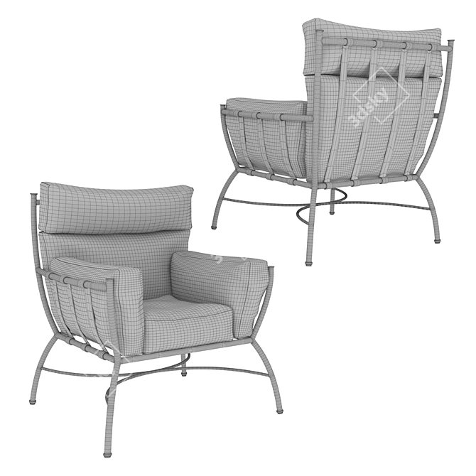 Majestic Majorca Lounge Chair 3D model image 3