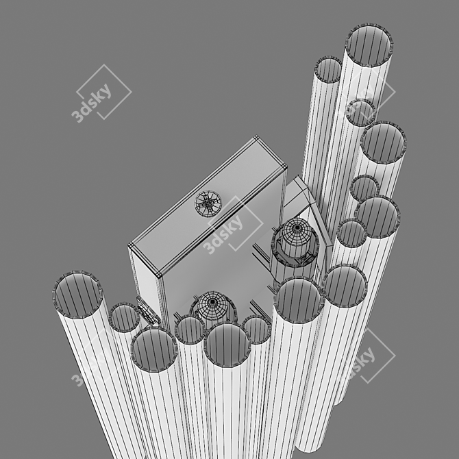 Savona Lightstar Gold Black 4-Light Crystal Wall Sconce 3D model image 3