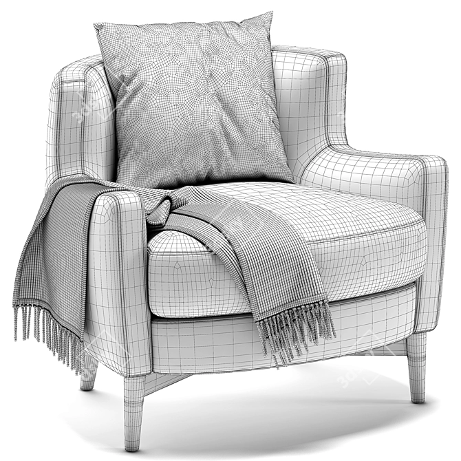 Elegant Gio Armchair: Medea Lifestyle 1905 3D model image 3