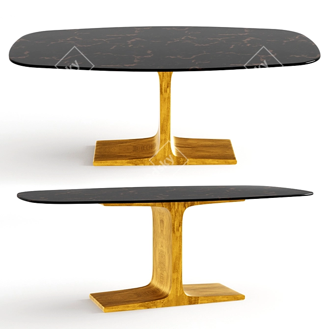 Elegant Sovet Italia Palace Table 3D model image 1