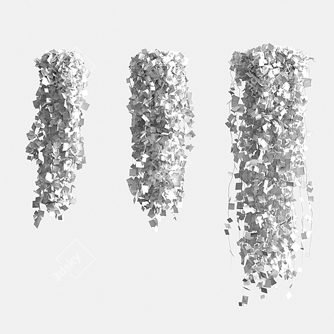 Golden Ivy Set: Hedera Helix Goldchild in Pot 3D model image 3