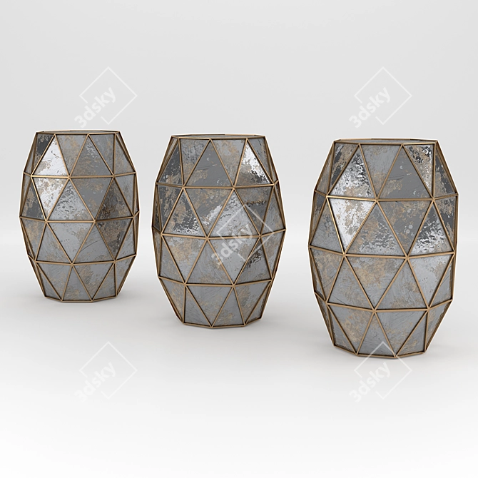 Elegant Coletta Chairside Table 3D model image 3