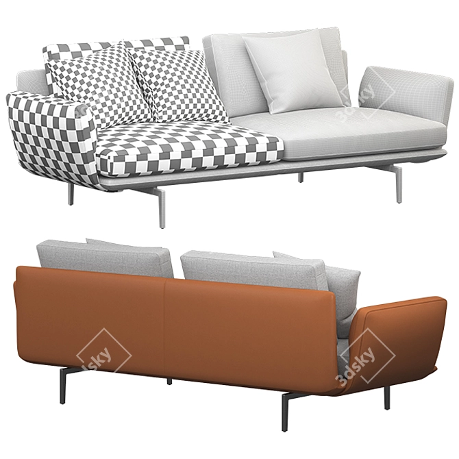 Elevate Your Space: Get Back Sofa 3D model image 2