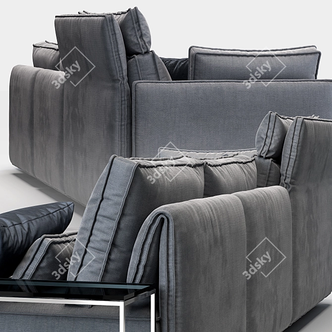 JAB Cube Lounge Sofa v2: Stylish & Comfortable 3D model image 2