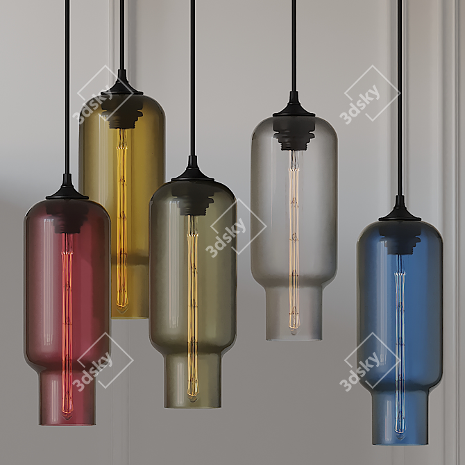 Elegant Pharos Pendant Lamps 3D model image 1