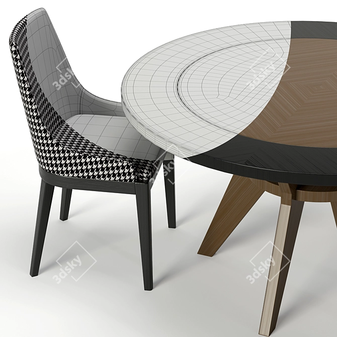 Elegant Borromeo Table: Eye-Catching Design 3D model image 3