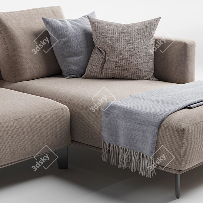 Albertasalotti Dylan Sofa: Contemporary Design with Italian Craftsmanship 3D model image 2