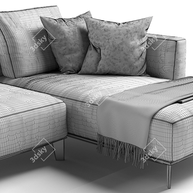 Albertasalotti Dylan Sofa: Contemporary Design with Italian Craftsmanship 3D model image 3