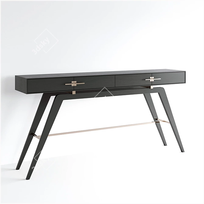 Sleek Scandinavian Style Sofa 3D model image 2