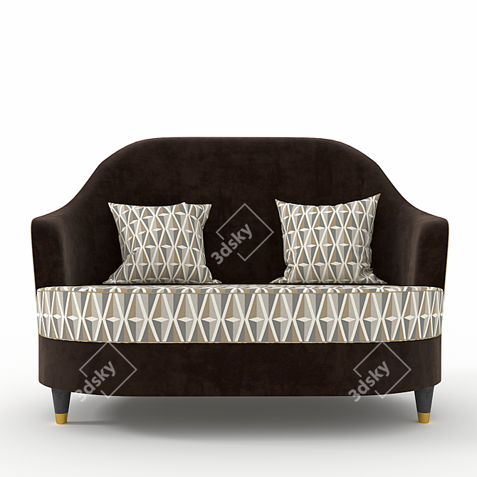 LCI Decora Vanity V019L - Stylish Two-Seater Sofa 3D model image 2