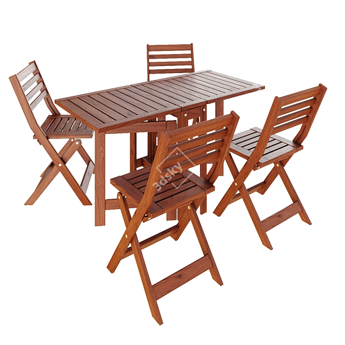 Foldable Outdoor Dining Set 3D model image 1