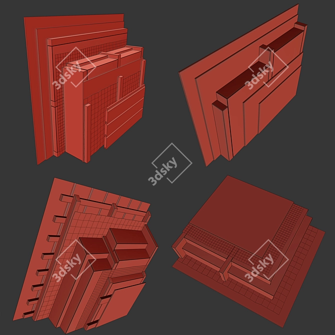 Title: Sleek Cross Section Display Stand 3D model image 3