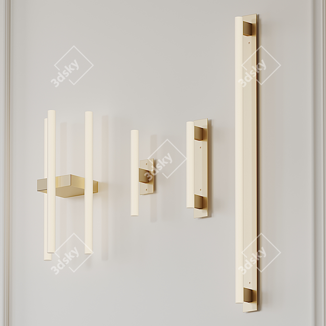 Elegant Wall Sconces by KAIA 3D model image 1