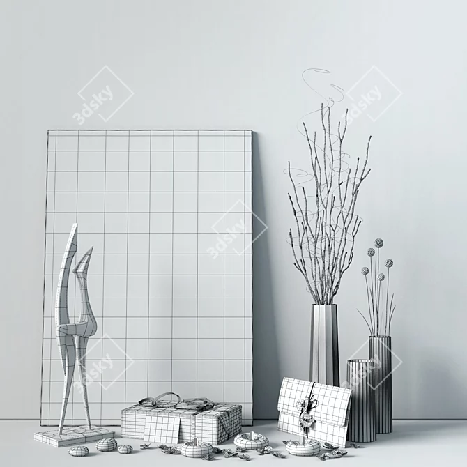 Glowing Branches Decor Set 3D model image 3