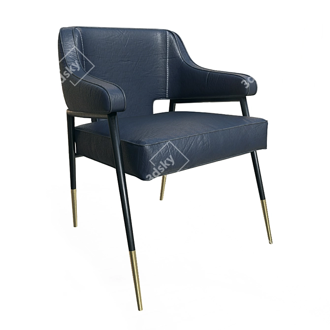 Irongate Derome Armchair: Bravo Portabella 3D model image 1