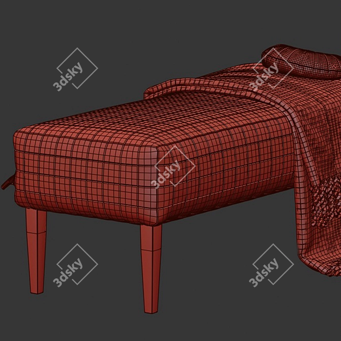 Furry Rest: Tigy Pouf 3D model image 3