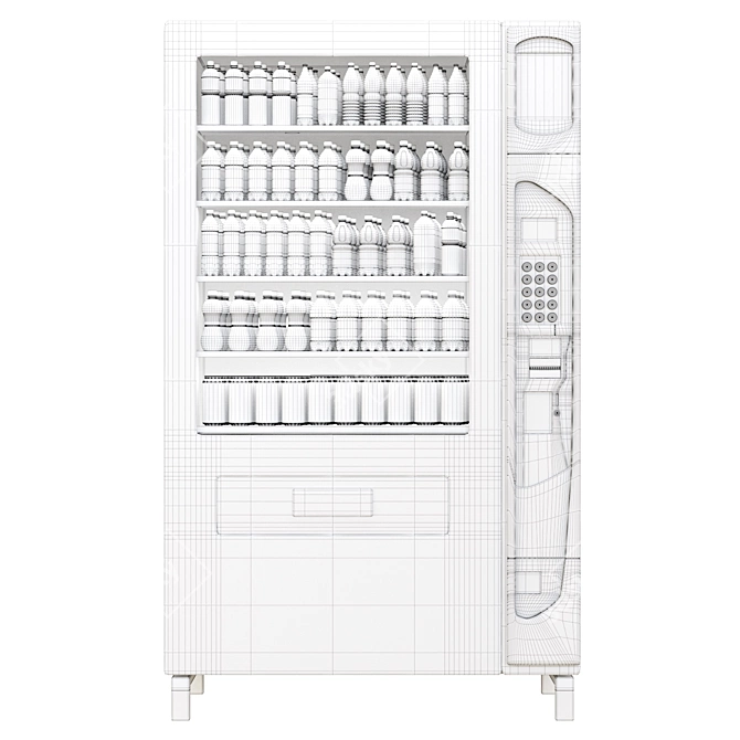 Premium Soda Vending Machine 3D model image 3