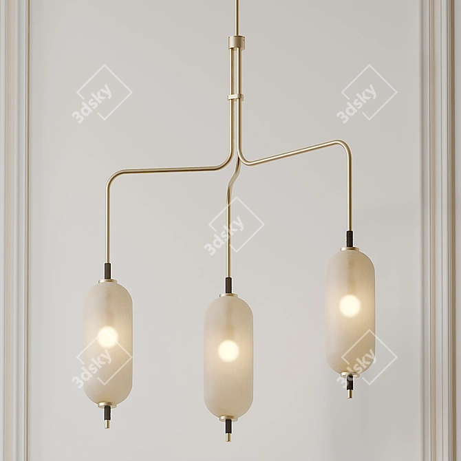 Modern Elegance: Pierce Chandelier 3D model image 1