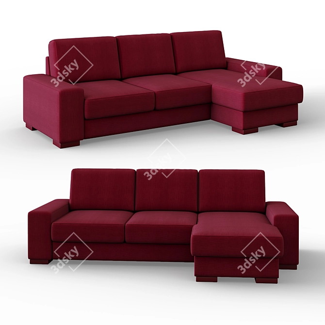 Modern Manchester Corner Sofa 3D model image 1