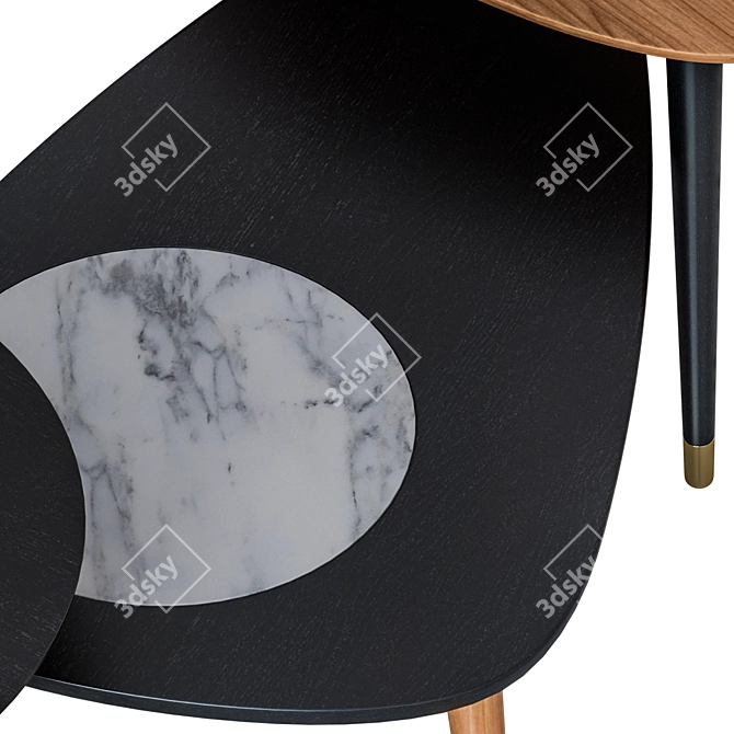 Modern Chevy Tables Set 3D model image 2