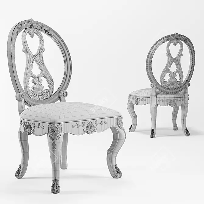 Elegant Jessica McClintock Home Chair 3D model image 3