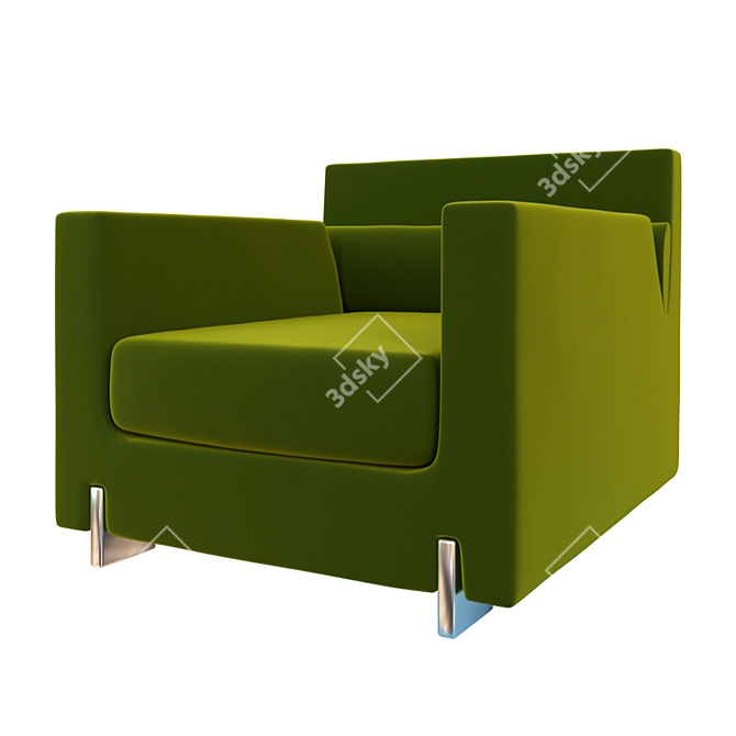 India Mahdavi Oliver: Luxe Lounge Chair 3D model image 2