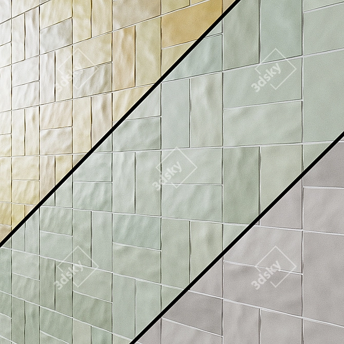 FEZ Matt Ceramic Wall Tile Collection 3D model image 2