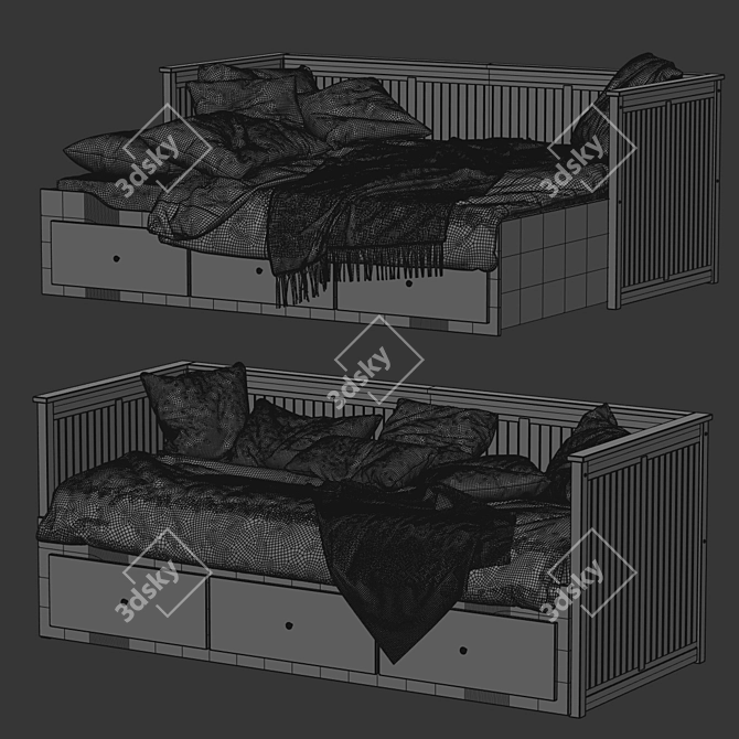 IKEA HEMNES Daybed - Stylish and Versatile Bed 3D model image 2