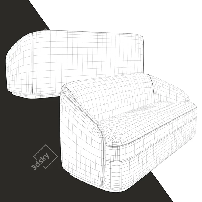 CORSASTYLE Sofa Sia: Comfortable Elegance 3D model image 2