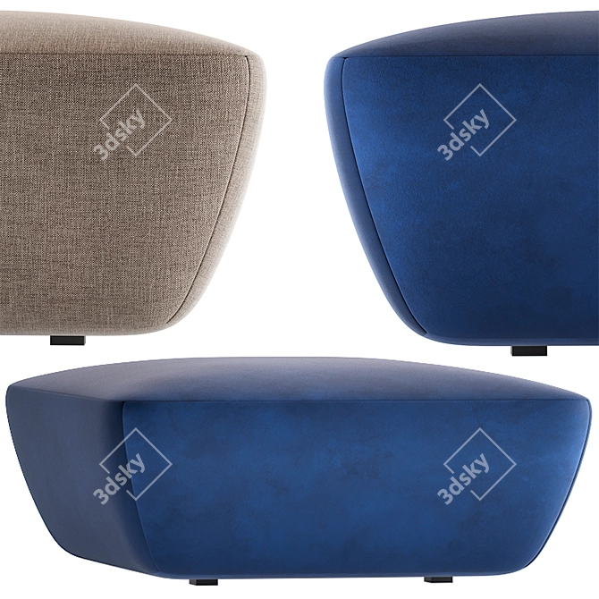 Modern SOHO Puff Ottoman 3D model image 2