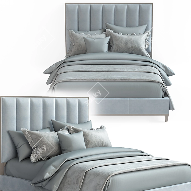 Elegant Ethan Allen Beldon Bed 3D model image 1