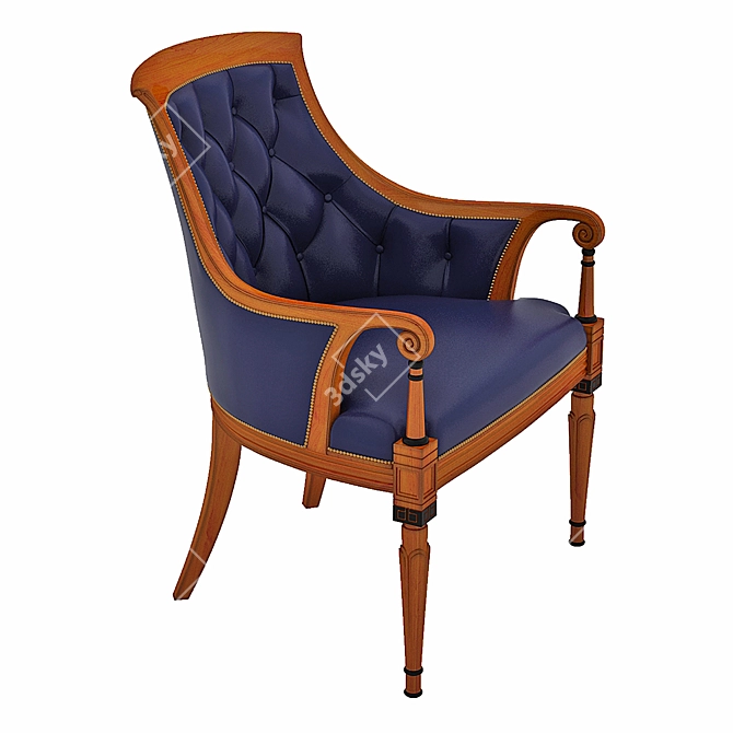 Italian Luxury: Colombostile Solferino Armchair 3D model image 2