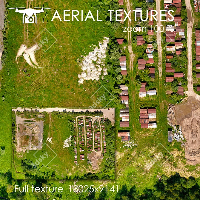 Aerial Texture: Field 245 3D model image 1