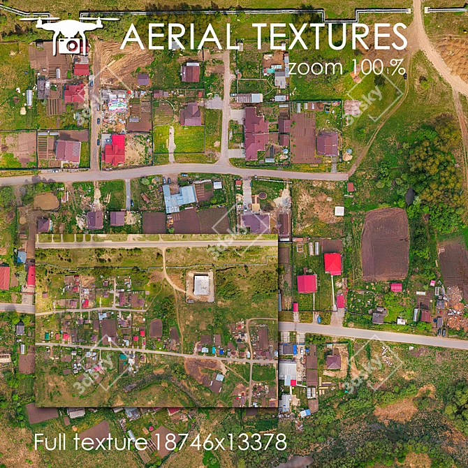 Aerial Exterior Texture: Private Sector 3D model image 1