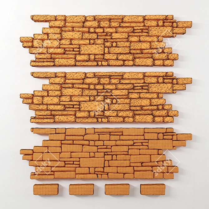 Smooth Paving Brick - Unwrap UVW, 4096x4096 Texture 3D model image 3