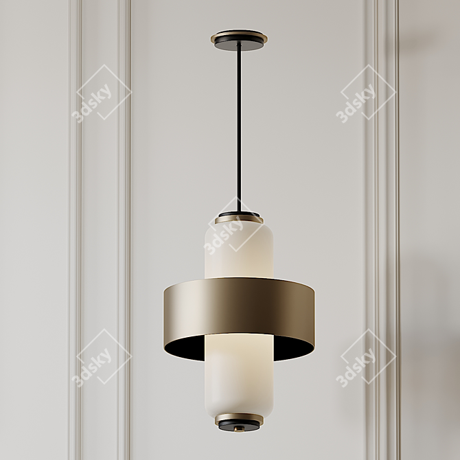 Luxury Melrose Pendant by Bullard 3D model image 2