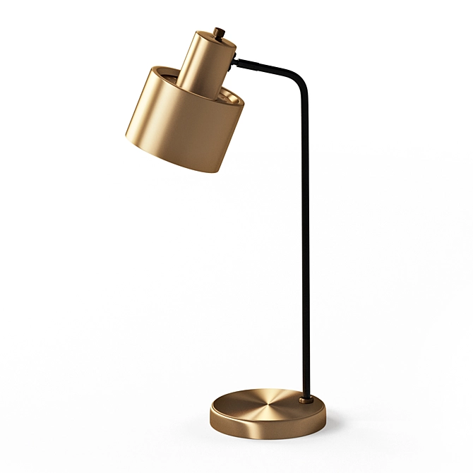 Golden Glow Desk Lamp 3D model image 2