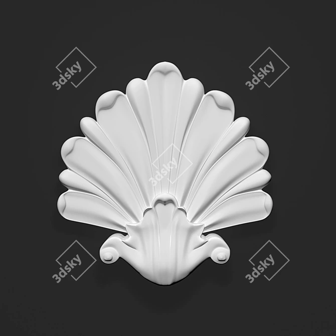 3D Ornamental Decor: 52x50x10cm 3D model image 1