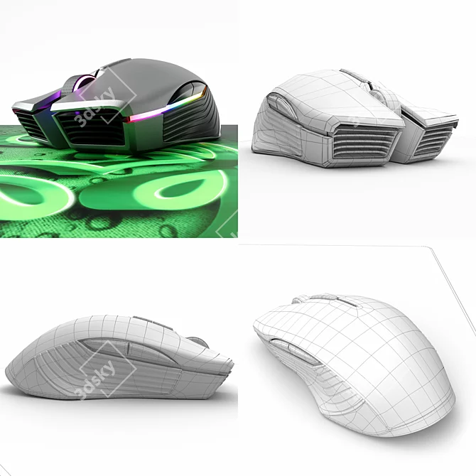 Razer Lancehead & Goliathus: Wireless Precision Gaming 3D model image 3