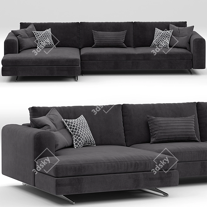 Sleek Arflex Lee Sofa 3D model image 1