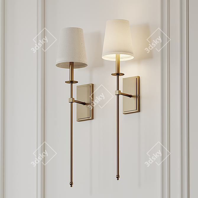 Tyrone Wallchiere Sconce: Elegant and Illuminating 3D model image 1