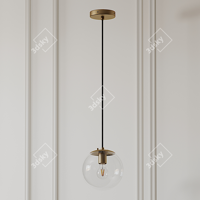 Wysocki Pendant: Elegant Globe Lighting 3D model image 3