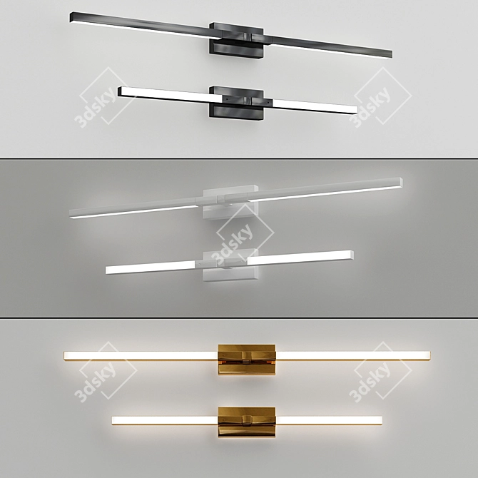 Pandora Horizontal Sconce: Elegant Illumination for Every Space 3D model image 1