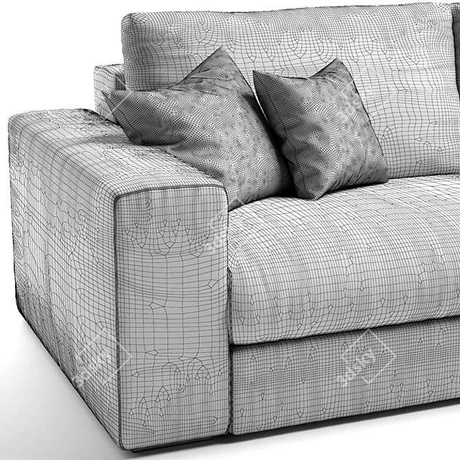 Elegant Grande 2 Seater Sofa by Sofmann 3D model image 3