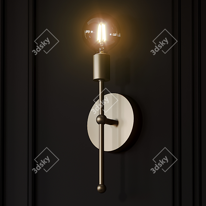 Elegant Bautista Sconce - Illuminate Your Space! 3D model image 2